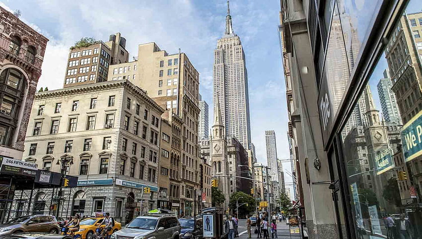 edificio Empire State de Nueva York fondo de pantalla