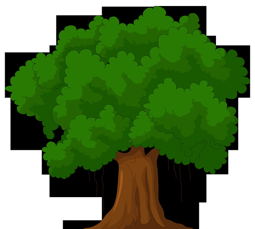 Green tree. Elizabeth Saunders, Cartoon Tree HD wallpaper | Pxfuel