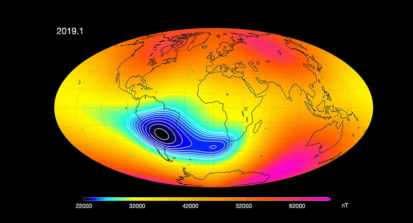 ESA - Swarm probes weakening of Earth's magnetic field HD wallpaper