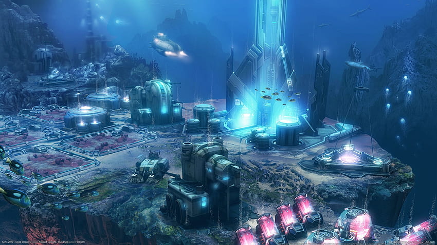 ANNO 2070 Deep Ocean Sci Fi Underwater City ., Sci Fi Design papel de parede HD