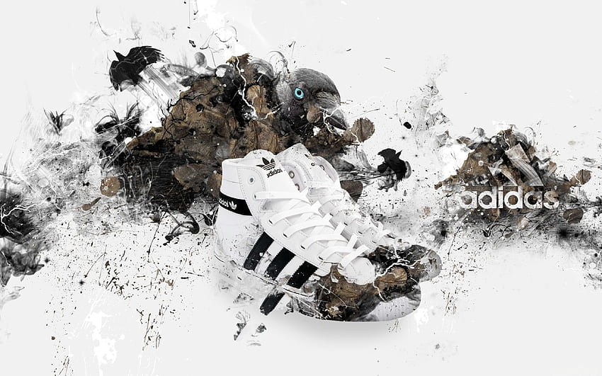 Adidas baskets chaussures sport peinture 1 Fond d'écran HD