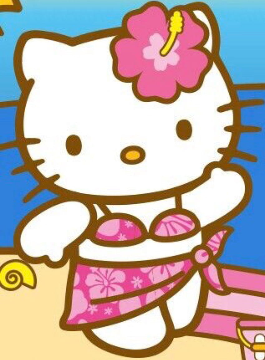 Hello Kitty est habillée et prête pour la plage. bonjour minou <3 Fond d'écran de téléphone HD