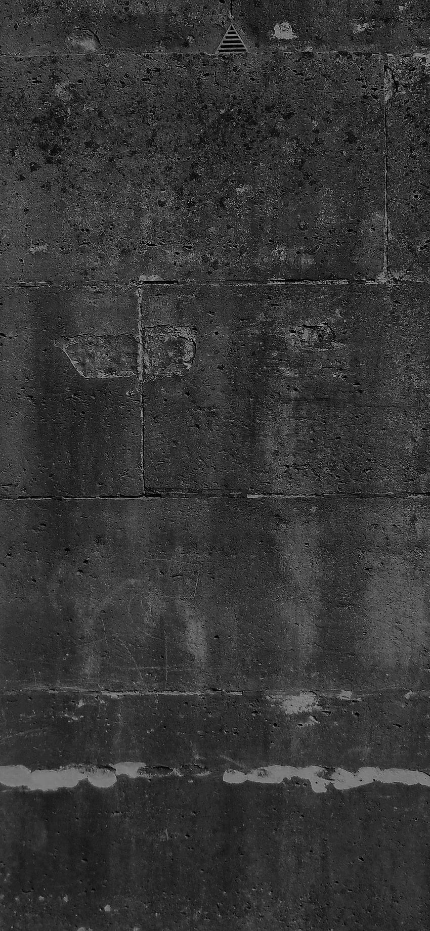 Стена Тухлена текстура Здрав тъмен шарка Bw, черен бетон HD тапет за телефон