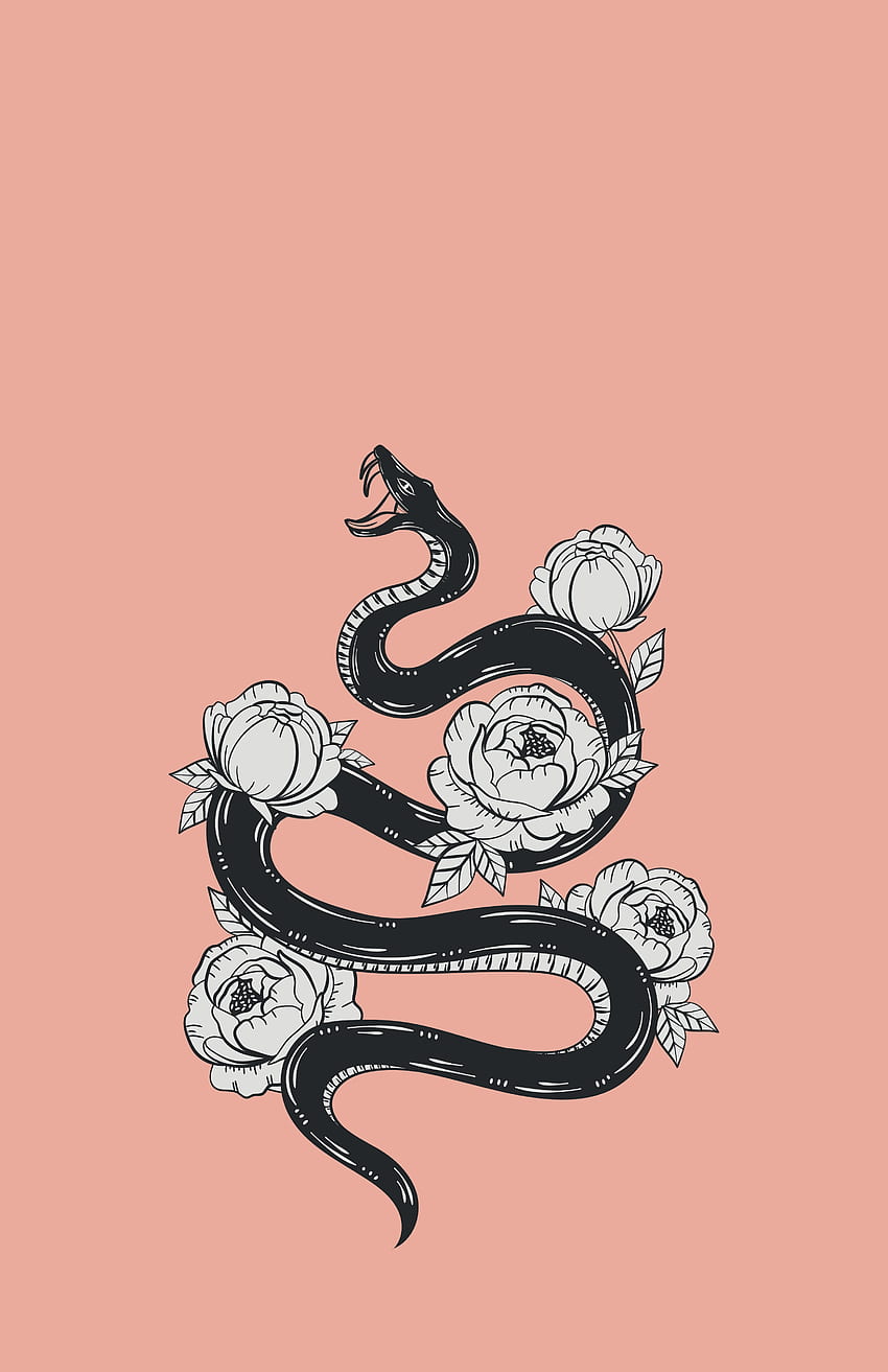 Arte, Serpiente Minimalista fondo de pantalla del teléfono