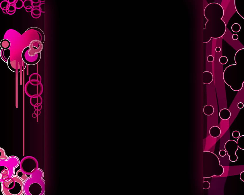 Tropfende Herzen, rosa, schwarz, Tropfen, Liebe, Herzen HD-Hintergrundbild