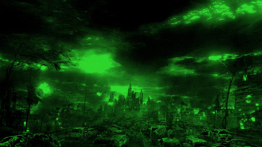Grüne Hölle, Gothic, Architektur, gruselig, dunkel HD-Hintergrundbild