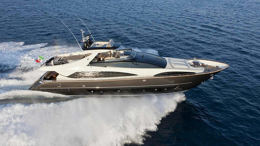 Luxury Flybridge Motor Yacht, Barca, Flybridge, Lusso, Yacht, Motore Sfondo HD