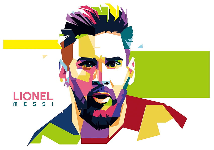 Lionel Messi Vektor WPAP. Lionel Messi, Wpap-Kunst, Messi HD-Hintergrundbild
