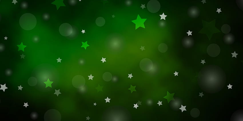 Dark Green vector background with circles, stars. Colorful disks, stars on simple gradient background. Pattern for design of fabric, . 2834989 Vector Art at Vecteezy, Dark Green Christmas HD wallpaper