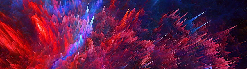 Fundo colorido abstrato da ilustração da onda, monitor duplo da galáxia papel de parede HD