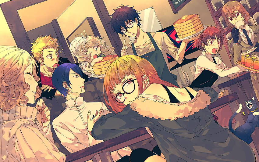 Persona 5, , Megami Tensei, Futaba Sakura, Yusuke Kitagawa, Makoto Niijima, Ryuji Sakamoto, ตัวเอก, Ann Takamaki สำหรับความละเอียด คุณสูง วอลล์เปเปอร์ HD