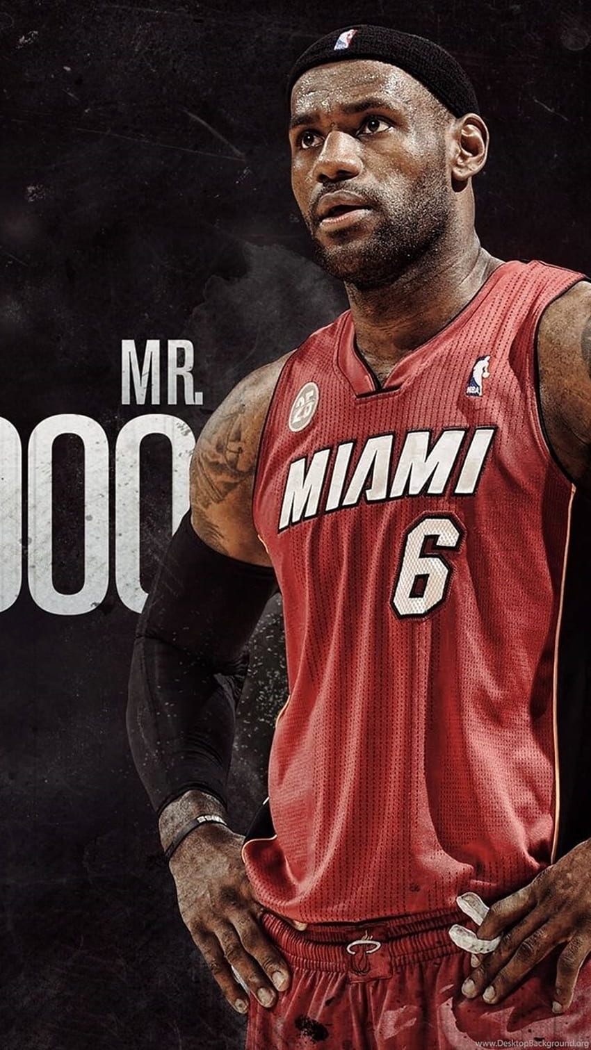 Lebron James Dark Matter Miami Heat постеризира NBA. Заден план HD тапет за телефон
