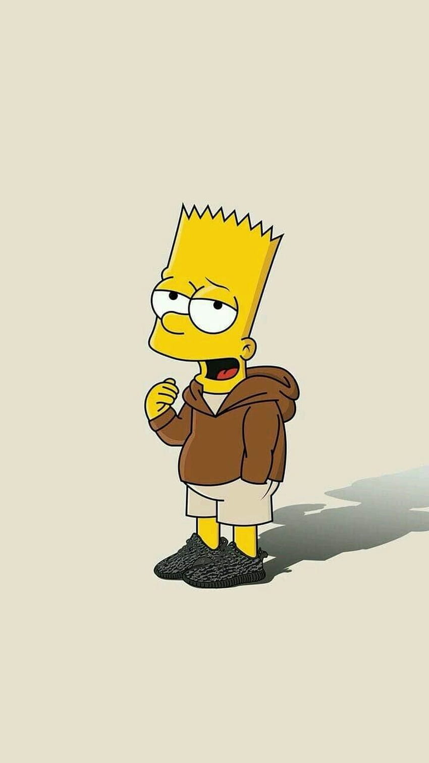 iPhone 7 Bart Simpson, Bart Simpson Yeezy fondo de pantalla del teléfono