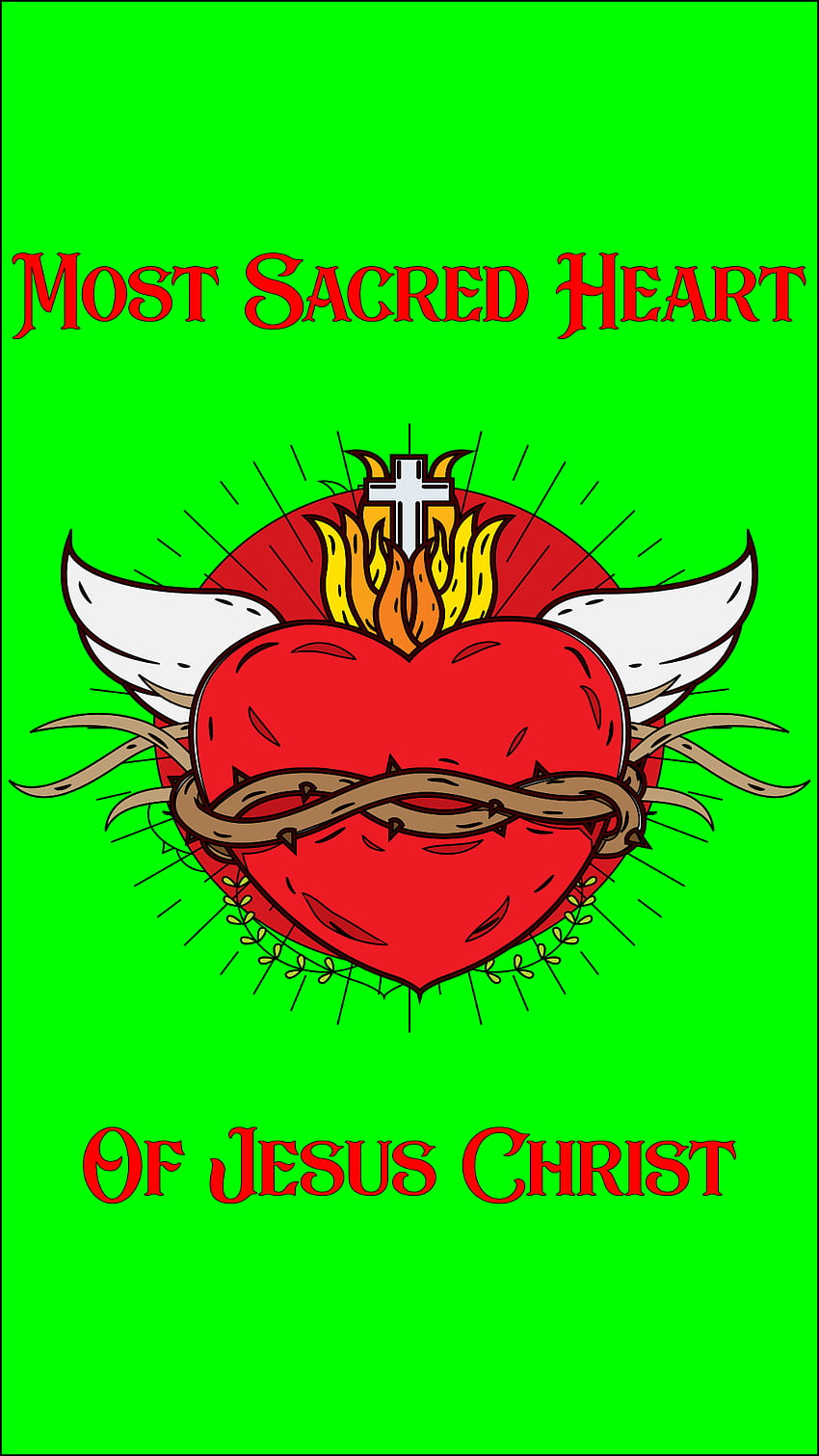 Sacred Heart, Crown, Jesus, Thorns, Christ HD phone wallpaper