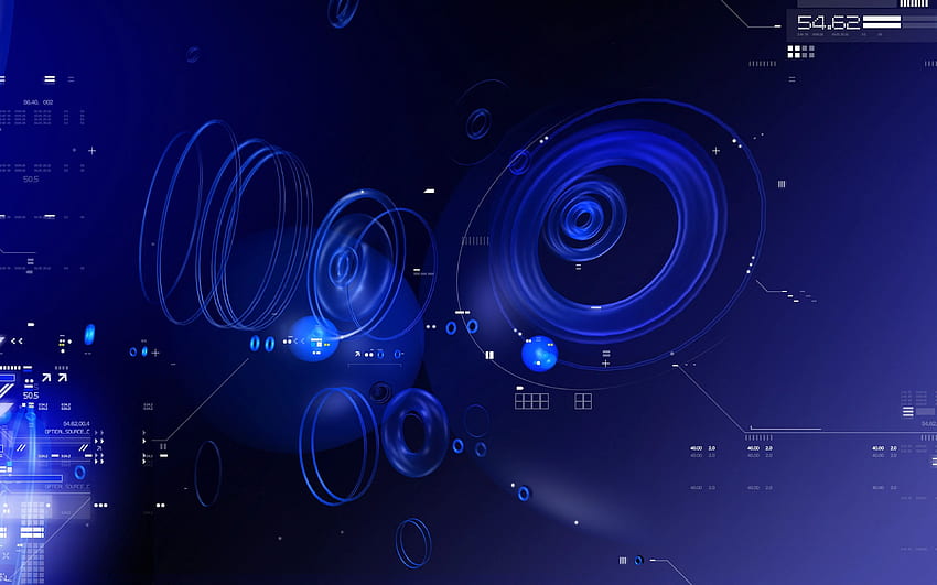 blue, black, abstract, white, circles, numbers. Fondo de pantalla de tecnología, Fondos de tecnologia, nes en, Technical HD wallpaper