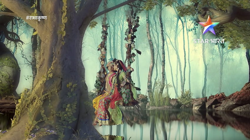 Radha-Krishna-Swing HD-Hintergrundbild