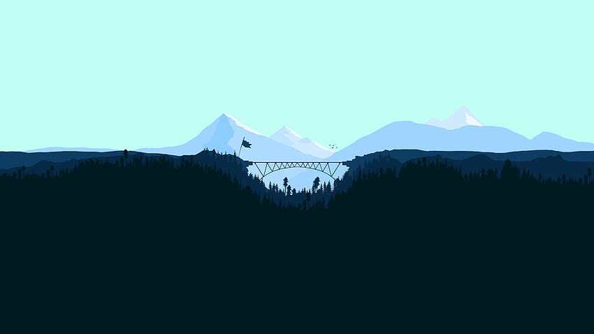 Минималистичен планински Tumblr. Hello Kitty Хелоуин за компютър, естетична планина HD тапет