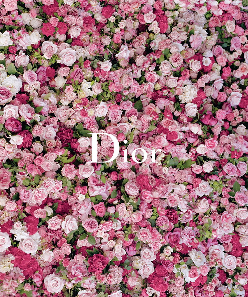 Dior, просто красиво!. Стена с цветя, флорална, лилава естетика HD тапет за телефон
