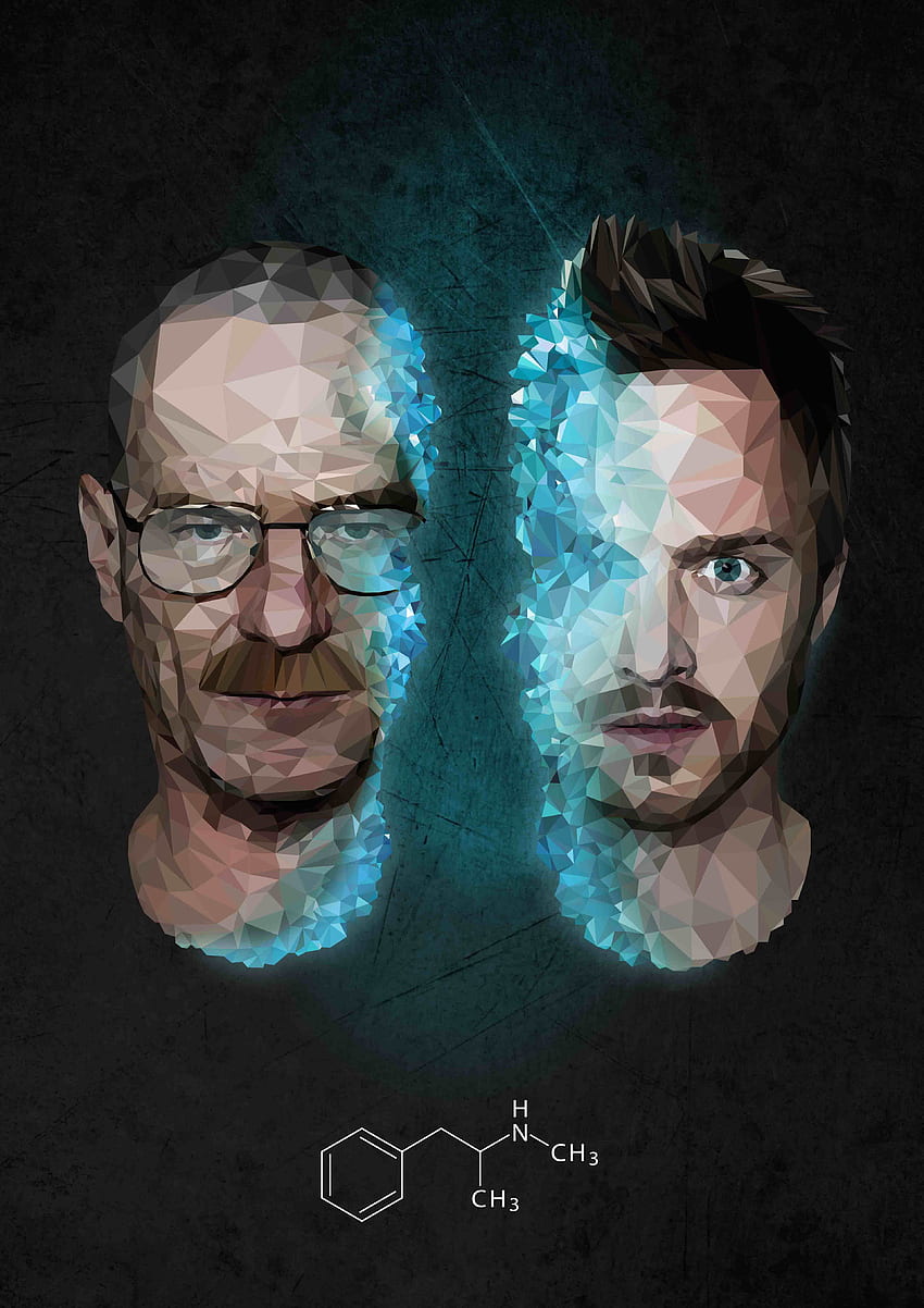Walter White And Jesse Pinkman Breaking Bad Low Poly HD phone wallpaper