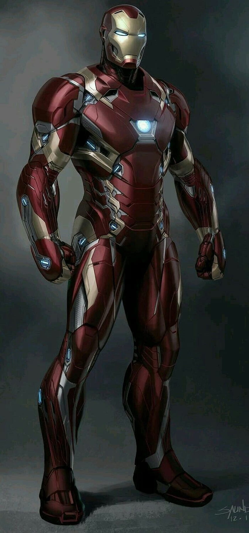 Железният човек (Костюм от гражданската война на Тони Старк Марк 46). Iron Man Avengers, Marvel Iron Man, Iron Man HD тапет за телефон