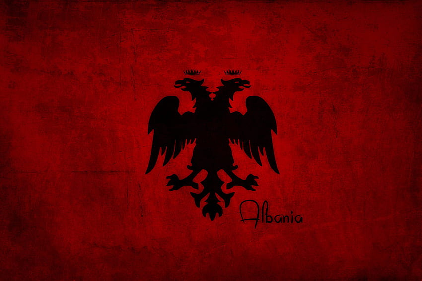 Flaga Albanii Model 3D 17272 Tapeta HD