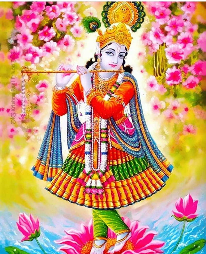 Bonjour avec le beau Dieu Krishna, le mignon Krishna Fond d'écran de téléphone HD