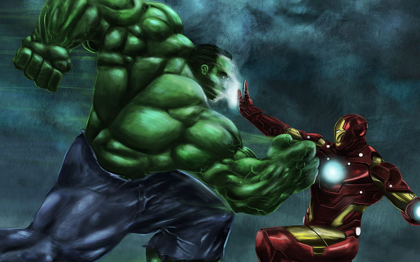 Iron Man Vs Hulk Seni Macbook Pro Retina , , Latar belakang, dan, Ironman Vs Hulk Wallpaper HD