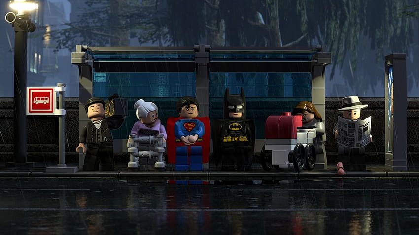 Филмът Лего Батман, двоен екран LEGO HD тапет