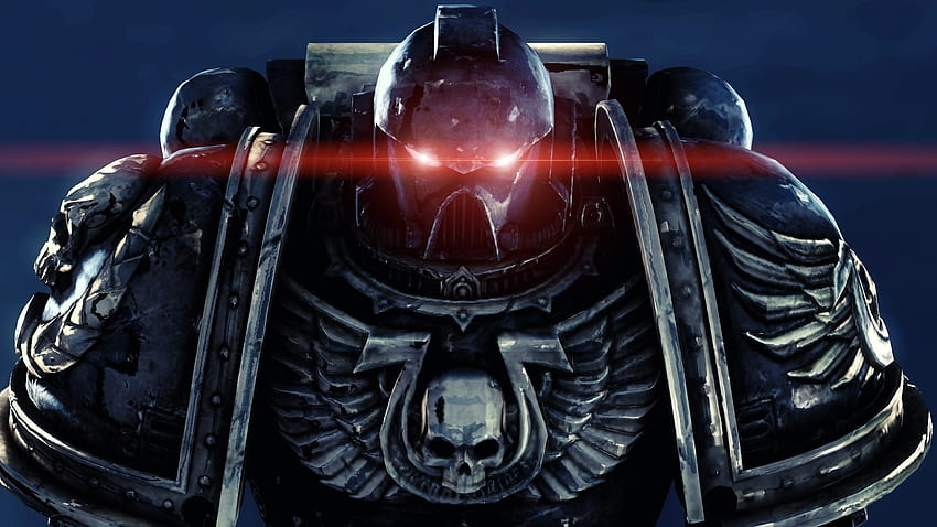... warhammer-40k-space-marines-ultramarines-skull-wings-eyes- ... papel de parede HD