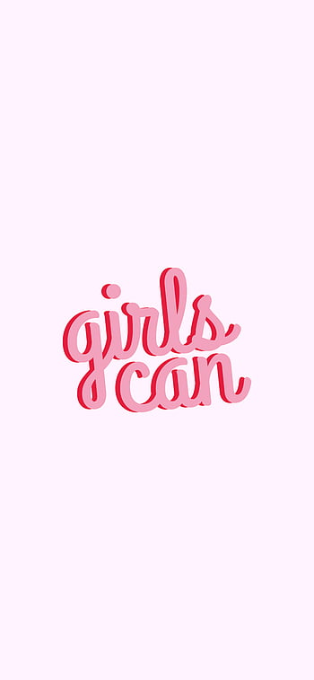 Girls Can Pink Feminist Quote iPhone XR Background, Cute Feminist ...