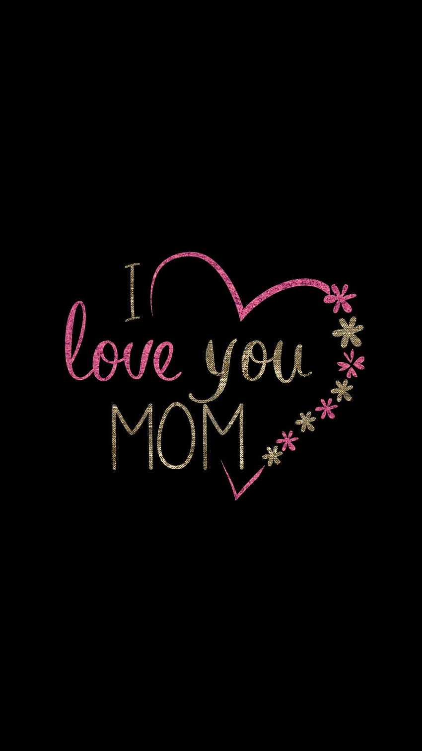 Inschrift, Typografie, Mama, minimal, Liebe, Herz, I Love My Mom HD-Handy-Hintergrundbild