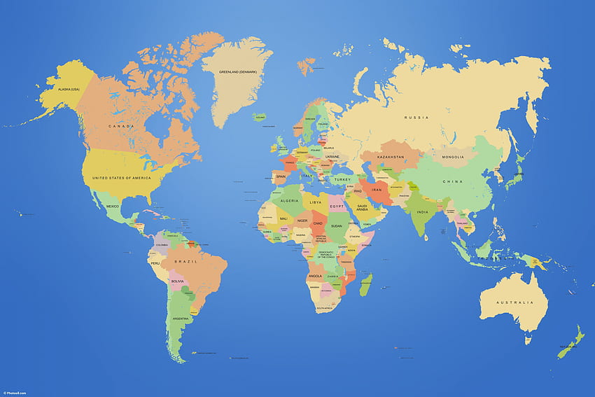 Narody świata, mapa świata, świat, mapa, narody Tapeta HD