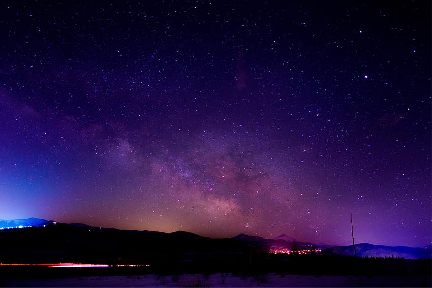 Purple Night . Night sky , Night skies, Night HD wallpaper