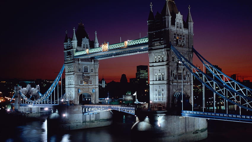 London, england, christmas, night, bridge, tower, background, Christmas in Europe HD wallpaper