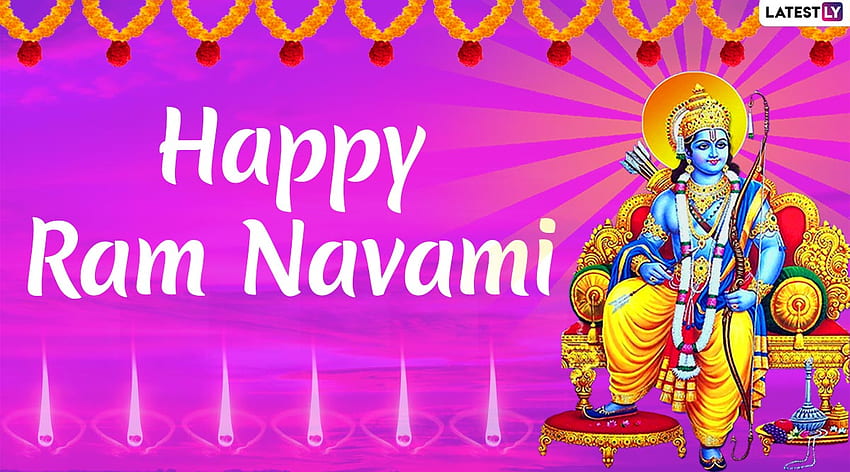 Joyeux Rama Navami 2020 et en ligne: célébrez le festival hindou avec Shri Ram, des autocollants WhatsApp et des salutations GIF!, Ram Navmi Fond d'écran HD