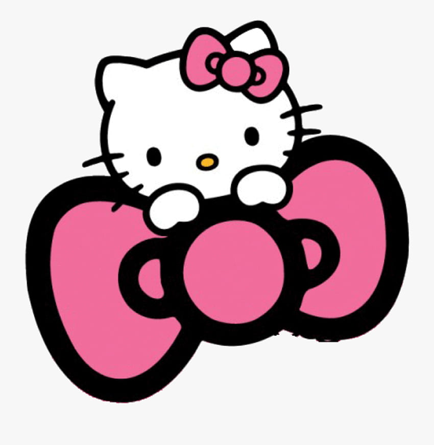 Hello Kitty Clipart Pink Bow Transparent - สีชมพู Hello, Hello Kitty Face วอลล์เปเปอร์โทรศัพท์ HD