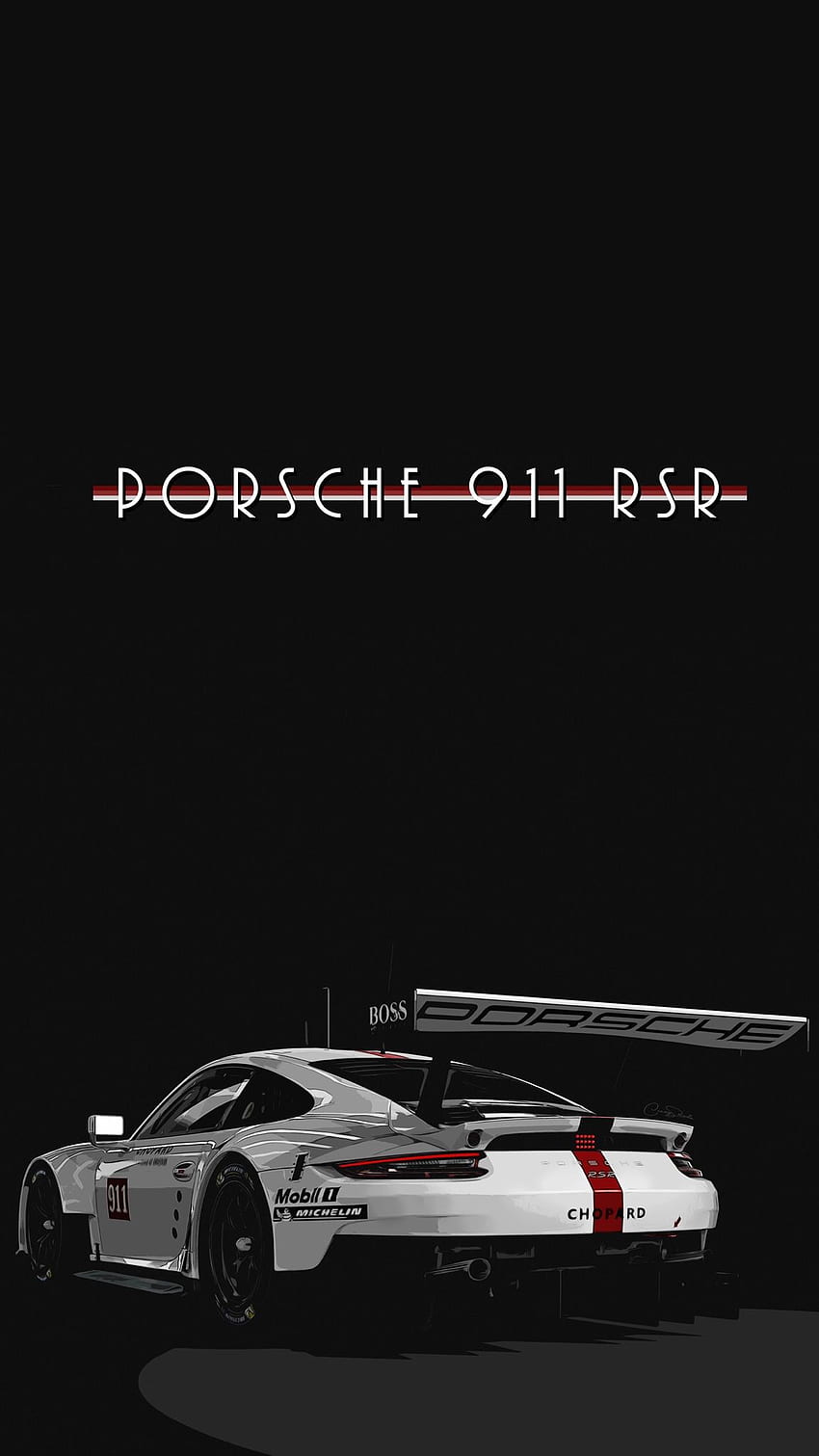 Porsche 911 RSR - Le Chevalier Noir [Mobile ] Fond d'écran de téléphone HD