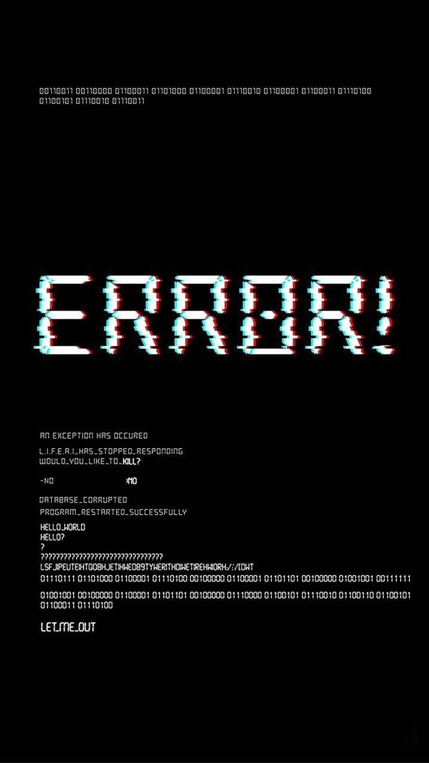 Error Anime Black And White Glitch , Asthetic Error HD phone wallpaper