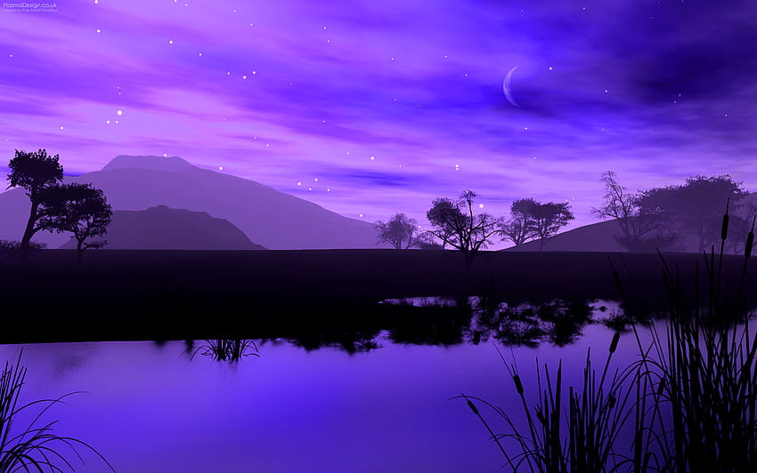 Purple Landscape ( px), Landscape Lavender HD wallpaper