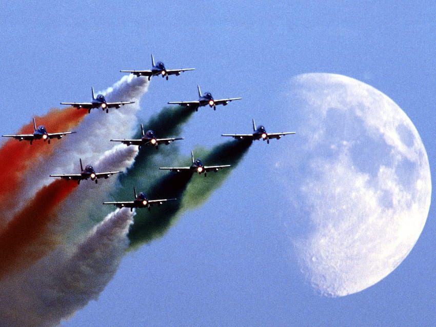 Frecce Tricolori Italian Air Force Aerobatic Team, Kunstflugstaffel der Luftwaffe, italienisch HD-Hintergrundbild