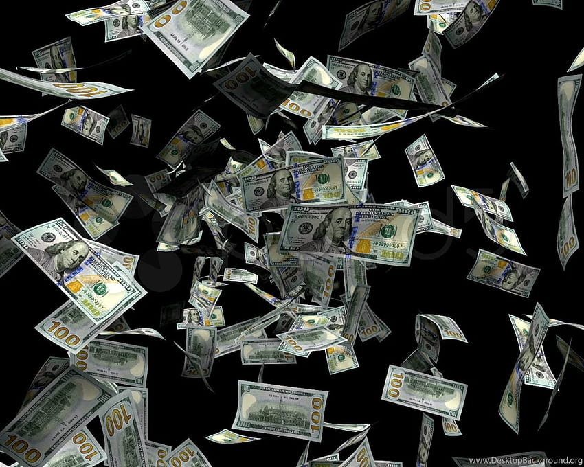 Uang Jatuh Latar Belakang 62D WallPey Resolusi Kualitas Tinggi, Uang Hitam Wallpaper HD