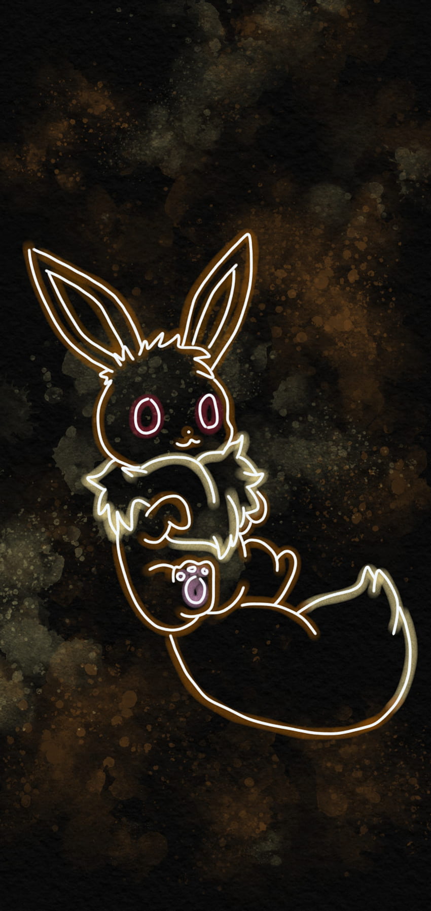 Neon eevee, art, pokemon HD phone wallpaper | Pxfuel