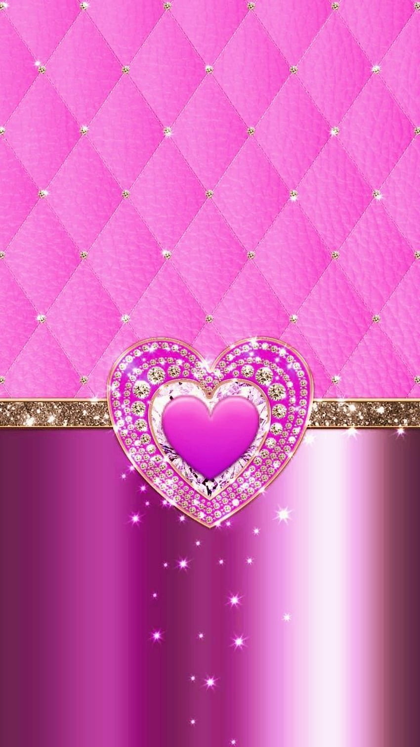 Sparkle, Sparkle and Pink Heart HD phone wallpaper