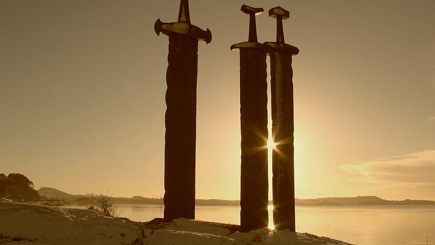Ancient - Sverd Fjell Sunset Swords Norse Viking Pagan Nordic North Norway for 16 HD wallpaper