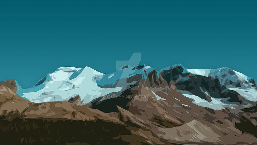 Material Design Snowcap Resolution, Mountain HD wallpaper