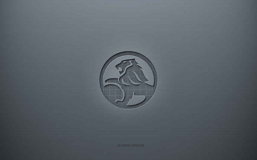 Logotipo Holden, fundo cinza criativo, Emblema Holden, textura de papel cinza, Holden, fundo cinza, Logotipo 3d Holden papel de parede HD