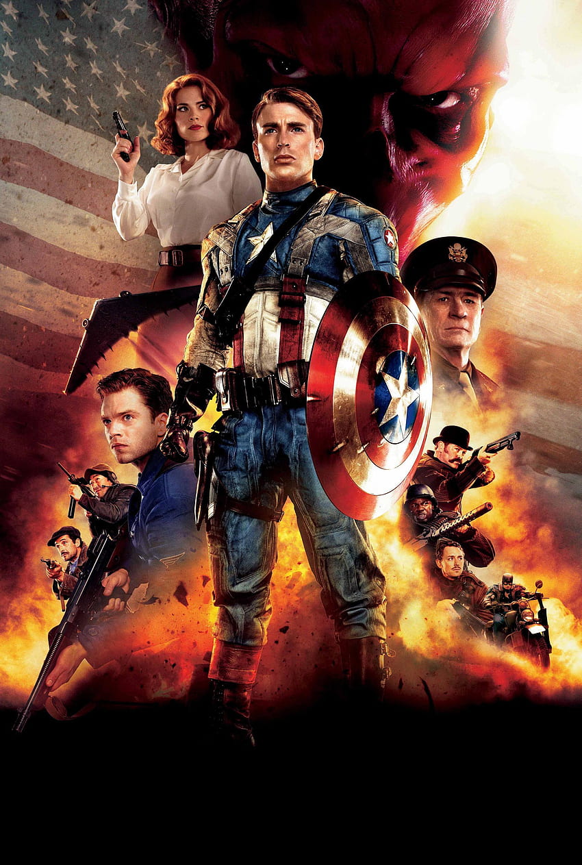 Capitán América: El primer vengador Película, Capitán América: Los primeros vengadores fondo de pantalla del teléfono