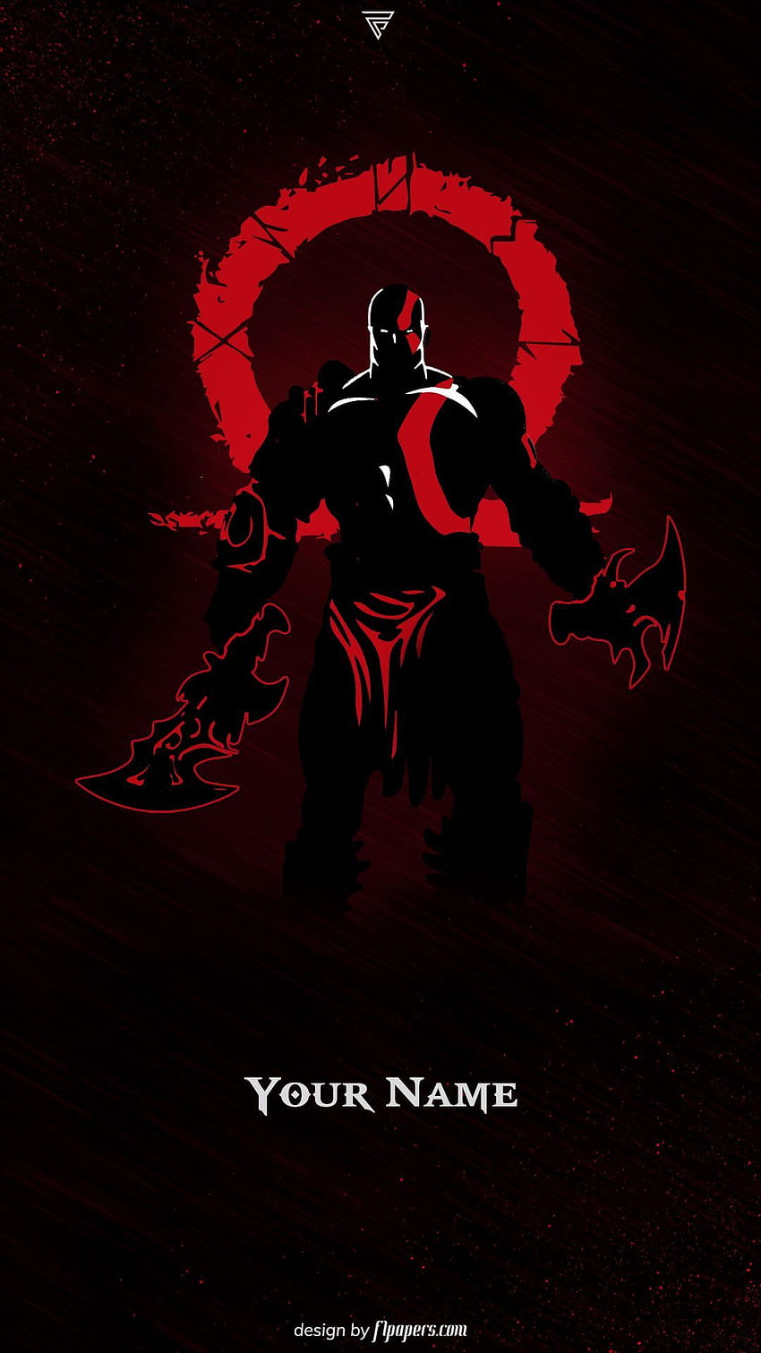 Лого на Kratos Gaming, минималистичен God of War HD тапет за телефон