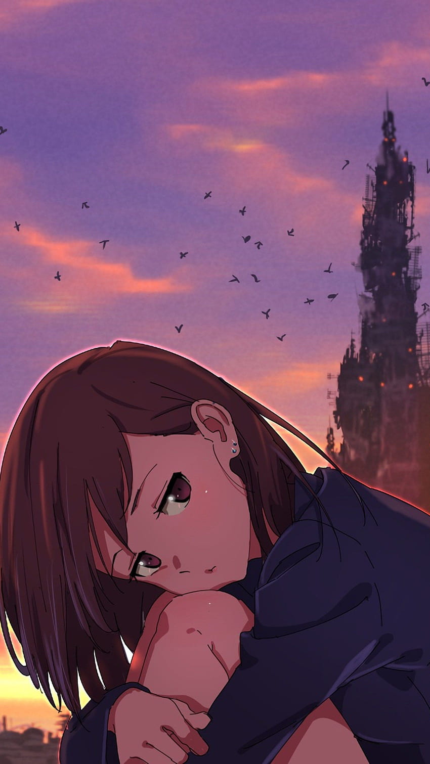 Broken heart sad anime girl HD wallpapers | Pxfuel