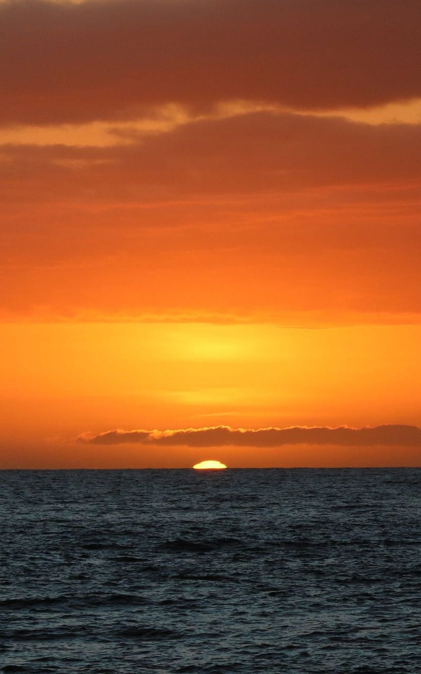 Zachód słońca Hawaje Pomarańczowy Tropikalny ocean Woda morska Nexus 7, Samsung Galaxy Tab 10, Uwaga Tablety z systemem Android, , Tło i, 800 X 1280 Hawaje Tapeta na telefon HD